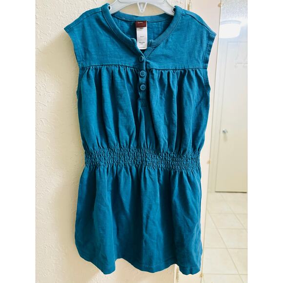 Tea Teal Dress Size 4 EUC 100% Cotton - Picture 1 of 3
